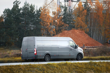 Express Shipping: Delivery Van on the Move for Fast Service.