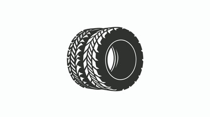 Tire logo icon design illustration template flat vector