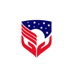 political protection logo, shield logo design