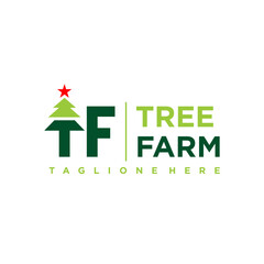 Tree Farm logo, letter TF logo