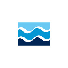 simple wave logo, modern wave logo