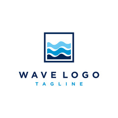 Cool wave logo, square wave logo