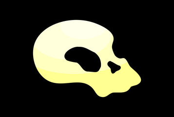 Simple skull isolated on black