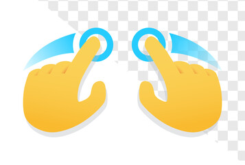 Swipe gesture icon finger illustration