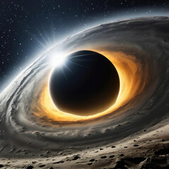 우주의 이야기 블랙홀과 행성의 탐험 - obrazy, fototapety, plakaty