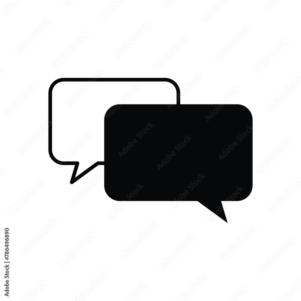 Poster text message vector icon, green speech bubble symbol, simple flat for web site or mobile app. chat i