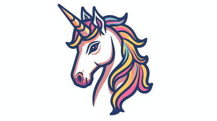 Unicorn icon illustration on white background. unicorn