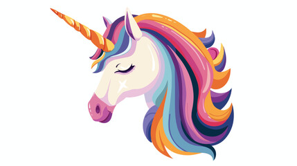 Fototapeta na wymiar Unicorn icon illustration on white background. unicorn