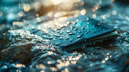 A close-up view of a wave in a body of water. Perfect for illustrating the power and beauty of nature.