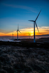 Wind turbines on the plateau, Madeira