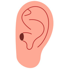 Ear cute, png illustration.