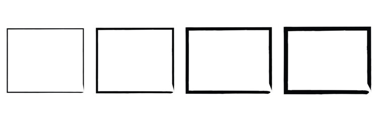 Obraz premium brush squares. Ink paint brush stain square. Grunge texture. Vector illustration. stock image. Eps file 366.