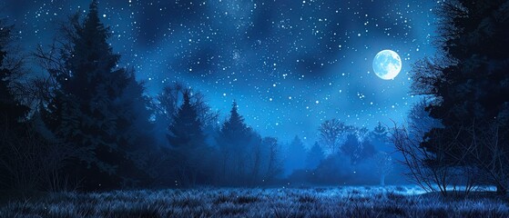 Indigo night wrapping the world in a velvety cloak, dotted with silver whispers of starlight