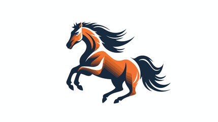Vector horse Logo lovely little animal character