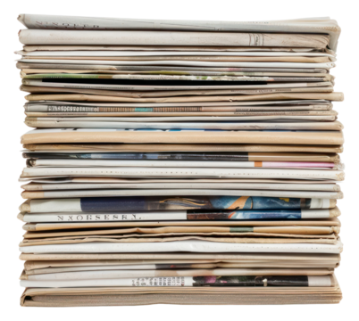 PNG Stack of magazines newspaper text