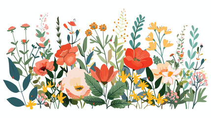 Obraz na płótnie Canvas Vector illustration of flower arrangements