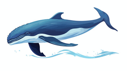 Vector of whale illustration marine life oceanic graph