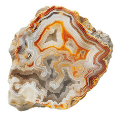 crazy lace agate isolated on transparent background