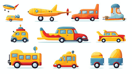 Vector Vehicles Objects for Kids Vector illustration 