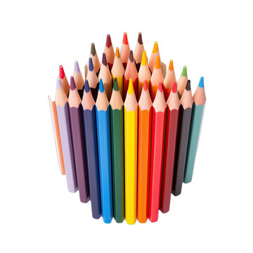 A bunch of colorful pencils SVG on transparent background