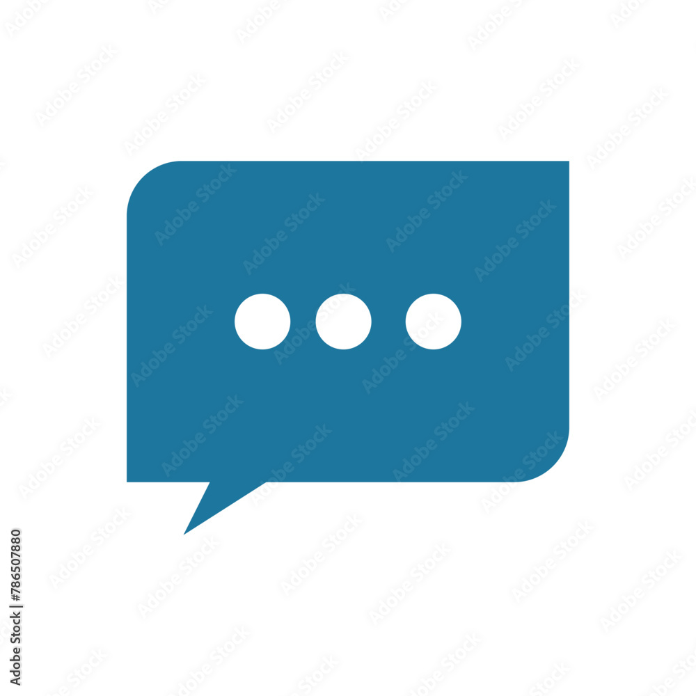 Poster chat icon. speech bubble icon. vector flat design on white background. comment icon speech bubble sy