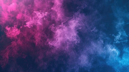Obraz na płótnie Canvas Colorful Smoke Glowing on a Dark Background