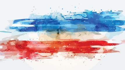 Watercolor flag background. Thailand flat vector isolated