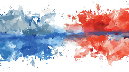 Watercolor flag background. Thailand flat vector isolated