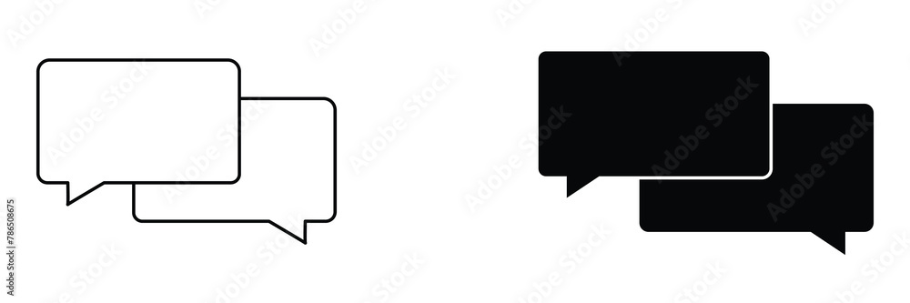 Poster chat icon. speech bubble icon. vector flat design on white background. comment icon speech bubble sy