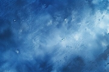 Blue Sky and Clouds with Grunge Texture, Brush Stock Wall Art or Oil Painting Banner, Abstract Watercolor Background