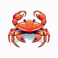 Illustration of a crab in cartoon style, color
