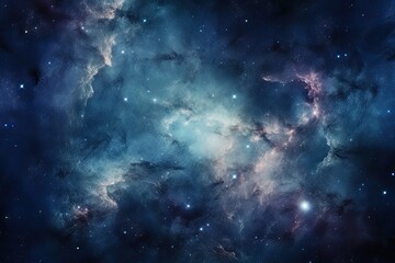 Background with Stars, Nebulae, and Infinity Galaxies in Outer Space, Dark Milky Way Universe