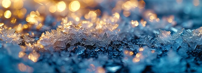Ice Crystals Macro Shot