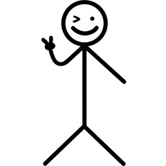 People doodle hand draw, cute people characters, people outline, various people's facial emotion expression, happy, sad, shocked, scared, angry, laughing, crying, stick figure people pictogram