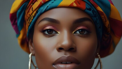 portrait of a beautiful black woman.