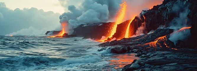 Volcanic activity in Hawaii - obrazy, fototapety, plakaty