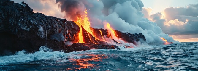 Volcanic activity in Hawaii - obrazy, fototapety, plakaty