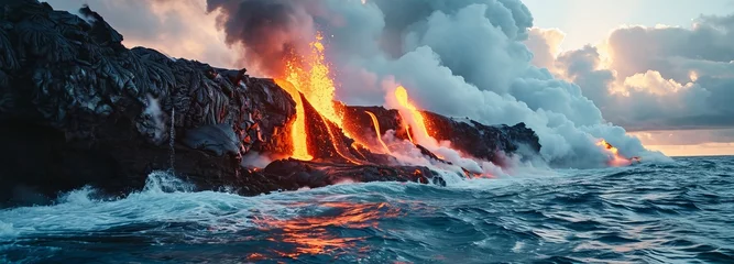 Foto auf Alu-Dibond Volcanic activity in Hawaii © Andreas