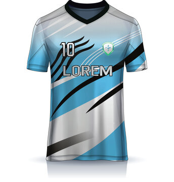 Free vector sports shirt design ready to print football shirt for sublimation