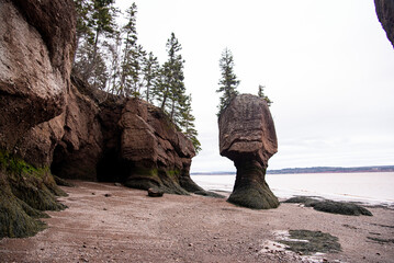 Hopewell Rocks in Bay of Fundy, no people