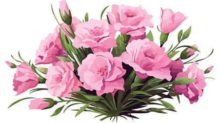 A bouquet of pink Lisianthus a symbol of gratitude an