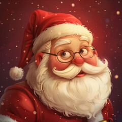cartoon santa claus illustration(Generative Ai) 