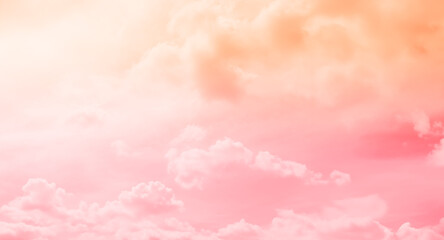 Pink Sky Cloud Background Color Yellow Abstract Sunset Landscape Pastel weather Light Warm Morning...