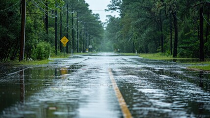 Outdoor Roadway Flooded