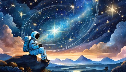 Obraz premium Stargazer in Taisurei costume