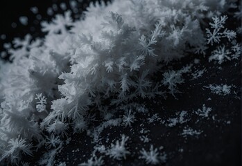 Snowflake on black background 