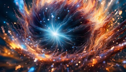 Abstract Explosion of Star Illustration Background