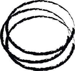 Black handdrawn circle 