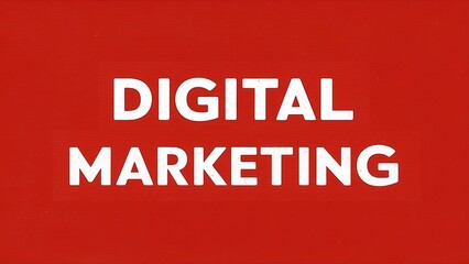  In a red background, the words 'Digital Marketing' are written.