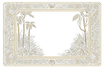 Obraz premium PNG Jungle frame backgrounds accessories blackboard